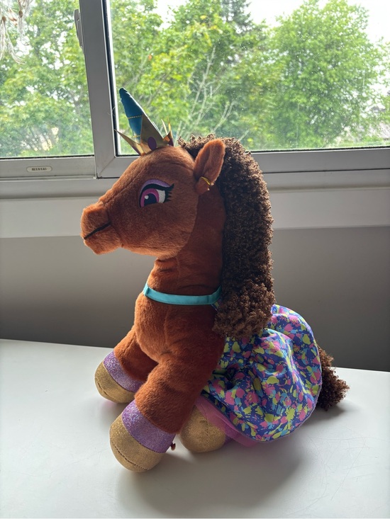 Build-A-Bear Other - BUILD-A-BEAR unique Afro unicorn plush with tutu brown